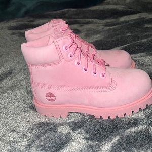NWOT girls pink timberlands